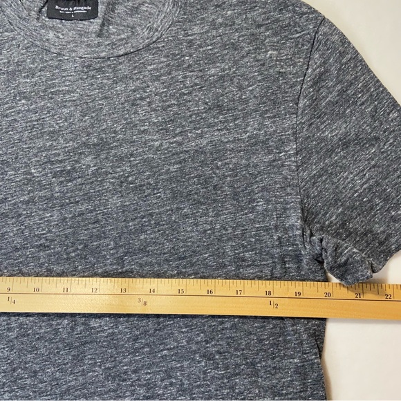 BRUUN & STENGADE Mens Gray Short Sleeve Tshirt Size L - Picture 7 of 8